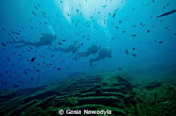 After a scuba visit on a TETI wreck.  A slow ascent after... by Gosia Nowodyla 